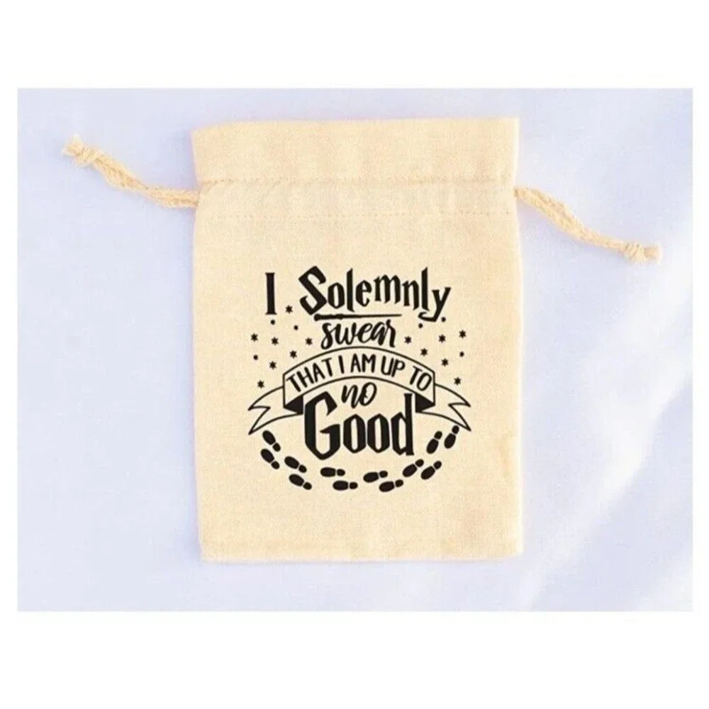 HappyBeeCo I Solemnly Swear That I Am Up To Good Favour Bags Cloth Cotton...
